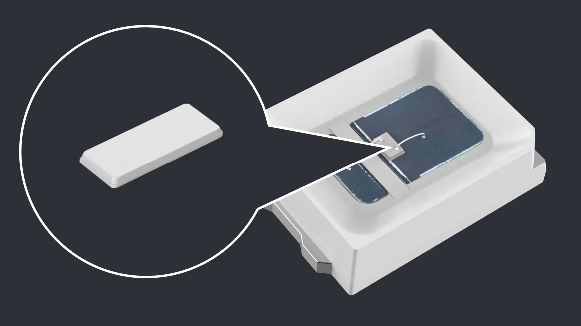 Standard 7 x 14 mil LED-Gehäuse mit kleinem Die, das als Vergleichsbasis verwendet wird